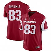 Arkansas Razorbacks 83 Jeremy Sprinkle Red College Football Jersey Dzhi,baseball caps,new era cap wholesale,wholesale hats